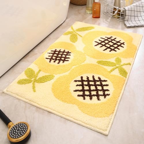 ORRMALL バスマット 60×40cm お風呂マット 速乾 洗える 抗菌防臭 大判 ソフト おしゃれ マイクロファイバー タオル地 安い 厚手 ORYSD32B