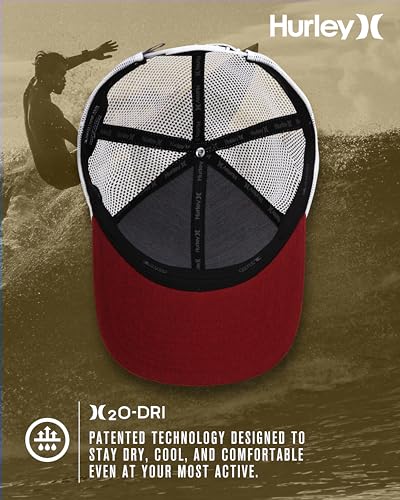 Image of Hurley Men's Caps - H2O-Dri League Baseball Caps for Men with Snapback Closure - Classic Mens Trucker Hats (S-XL)