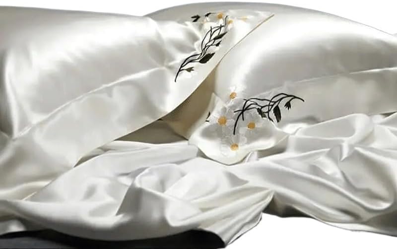 Silk Pillowcase Silk Embroidery Pillowcase Silk Pillowcase Bedding