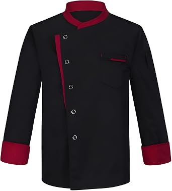 Chef Coat Men Women Button Closure Kitchen,Restaurant,Hotel Long Sleeve Outfit Cook Comfortable