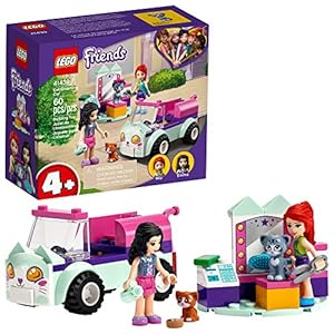 LEGO Friends Cat Grooming Car 41439 Building Kit; Collectible Toy That Makes a Great Holiday or Birthday Gift Idea, New 2021 (60 Pieces)