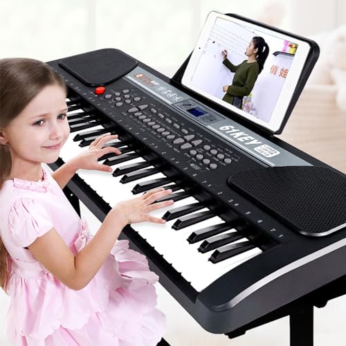 iMeshbean 61-Key Digital Piano with Stand (Black)