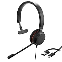 Jabra Evolve 20 Mono Headset – Cuffie certificate per comunicazione unificata per