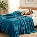 CozyLux Kuscheldecke Flauschig Decke 150x200 - XL Flanell Kuscheldecke 150x200, Weiche Sofa Decke, Warme Fleecedecke Wohndecke für 4 Jahreszeiten, Leicht Sofa Überwurf, Blanket 150x200 cm, Türkis