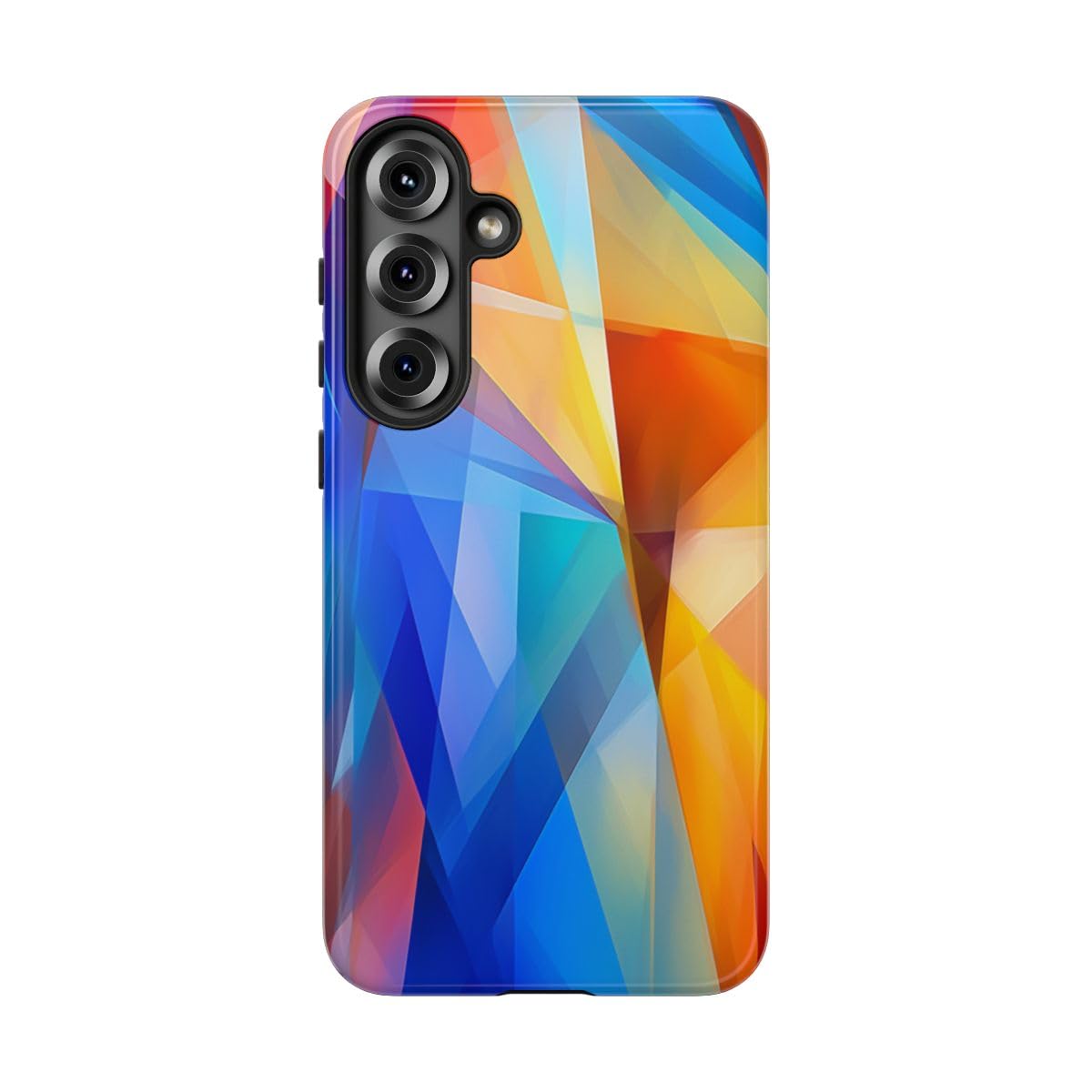 Coque Samsung Galaxy S25 Plus rigide bleu abstrait - Protection antichoc durable - 5