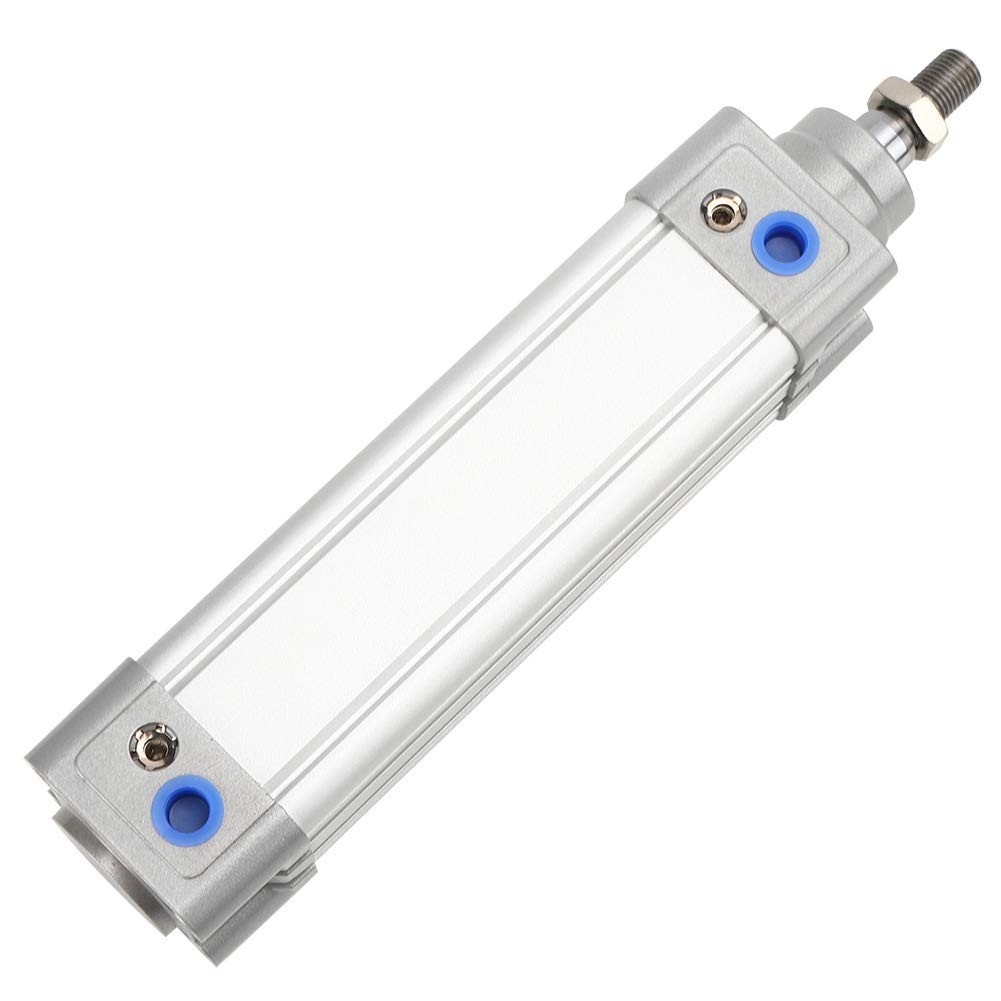 Aramox Cilindro de Aire Neumático DNC40 Cilindro de Aire de Aleación de Aluminio Diámetro de 40 Mm M12 × 1,25 Rosca de Varilla Amortiguador Ajustable para Equipos de Automatización y Componentes