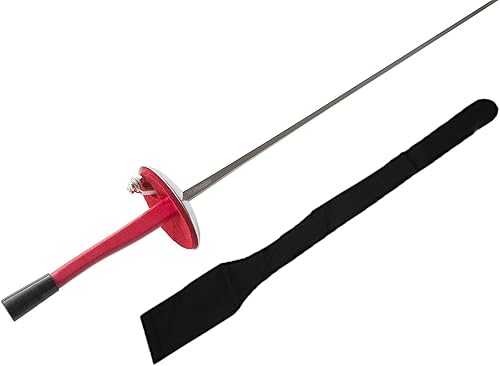 Espada de aluminio con agarre francés, arma eléctrica para esgrima deporte, con bolsa de arma y enchufe eléctrico de alambre corporal, guardia,