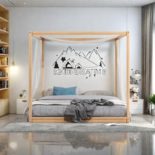 SOFTSEA King Canopy Bed with Support Legs