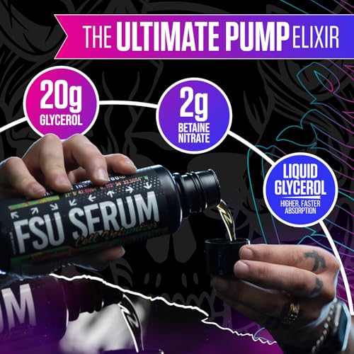 Image of Inspired FSU Serum Liquid Glycerol, Stim Free Pre Workout Pump, Non Stim Preworkout, Caffeine Free, Stimulant Free, 20g GlycoClear, 2g Betaine Nitrate (Galaxy Pop)