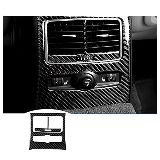 Bilinredning Kolfiber Bak Luftkonditionering Vent Dekorativa Klistermärken Bil Styling, För Audi, För a6, För c5, För c6 2005-2011 Tillbehör