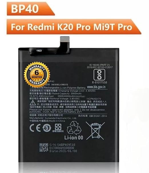 Image of Original BP40 Battery for Redmi K20 Pro, 9T M1903F11G Battery with 1 Year Warranty ***(for Honor P30 PRO)