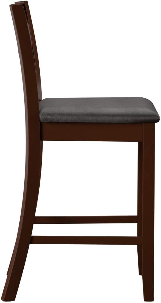 Linon Torino Collection Soho Counter Stool 24 Merlot Soho Armless Barstool Triena Stool, Bar Height