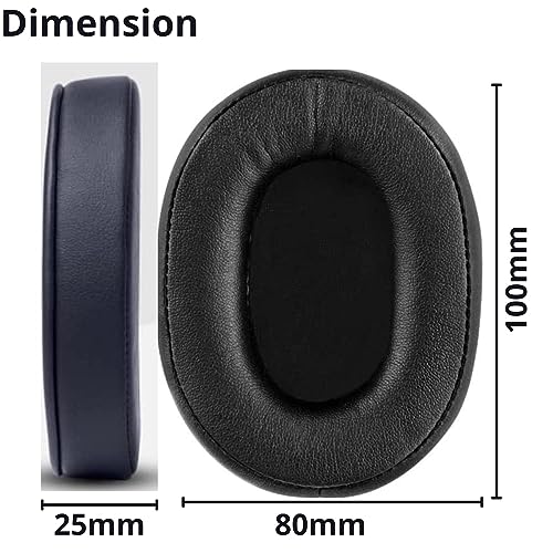 Image of Crysendo Headphone Cushion Compatible with Z-EBRONICS Zeb-Duke Headset Replacement Ear Cushion | Earpads for Headphones, Soft Protein Leather, Superior Noise Isolation Memory Foam- (Black)