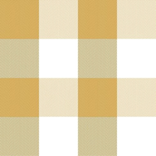 BL BELUM Mustard Checkered Tablecloth, 200x140 cm, 100% Cotton, Stain Resistant, Resinated, Vichy Squares, 8 Seater - Image 4