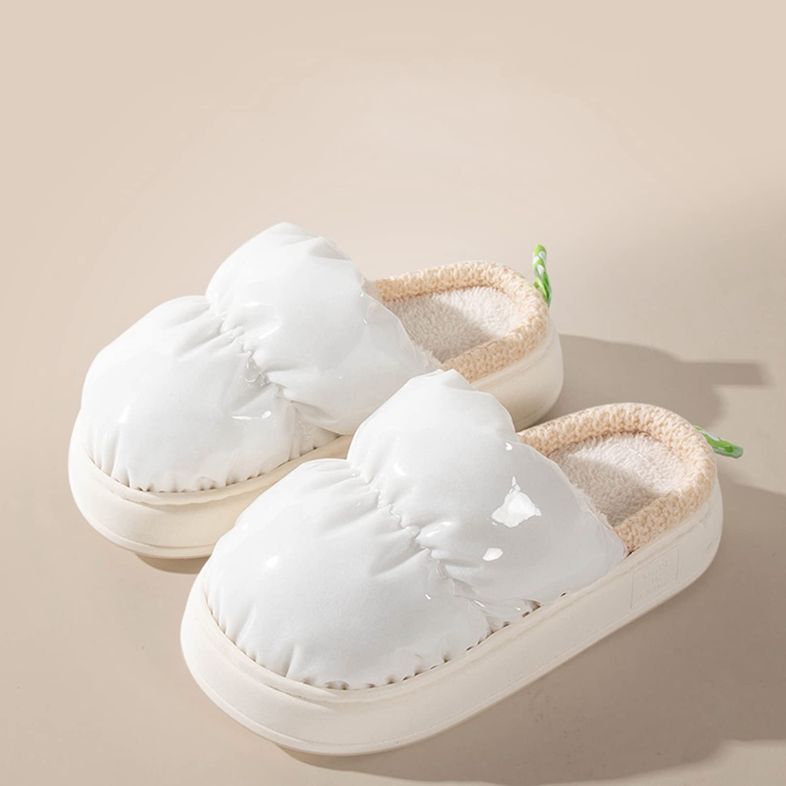 Amazon.co.jp: スリッパ カップル 冬用スリッパ PUレザー エナメル