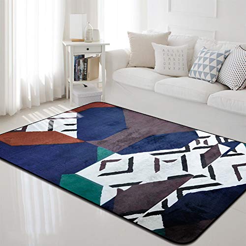 Tapis intérieur moelleux pour sol froid de chambre et salon moderne