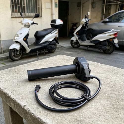 Pełne skręty - Przepustnica do sterowania płynną akceleracją Ebike, zestaw kabli uchwytów przepustnicy, kompatybilny z elektrycznym rowerem terenowym Ridstar Q20