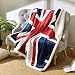 USTIDE Super Soft Union Jack Fleece Blanket The Sherpa Throw Blanket Super Comfy Blanket Comfort Caring Gift Blanket 51"x63"