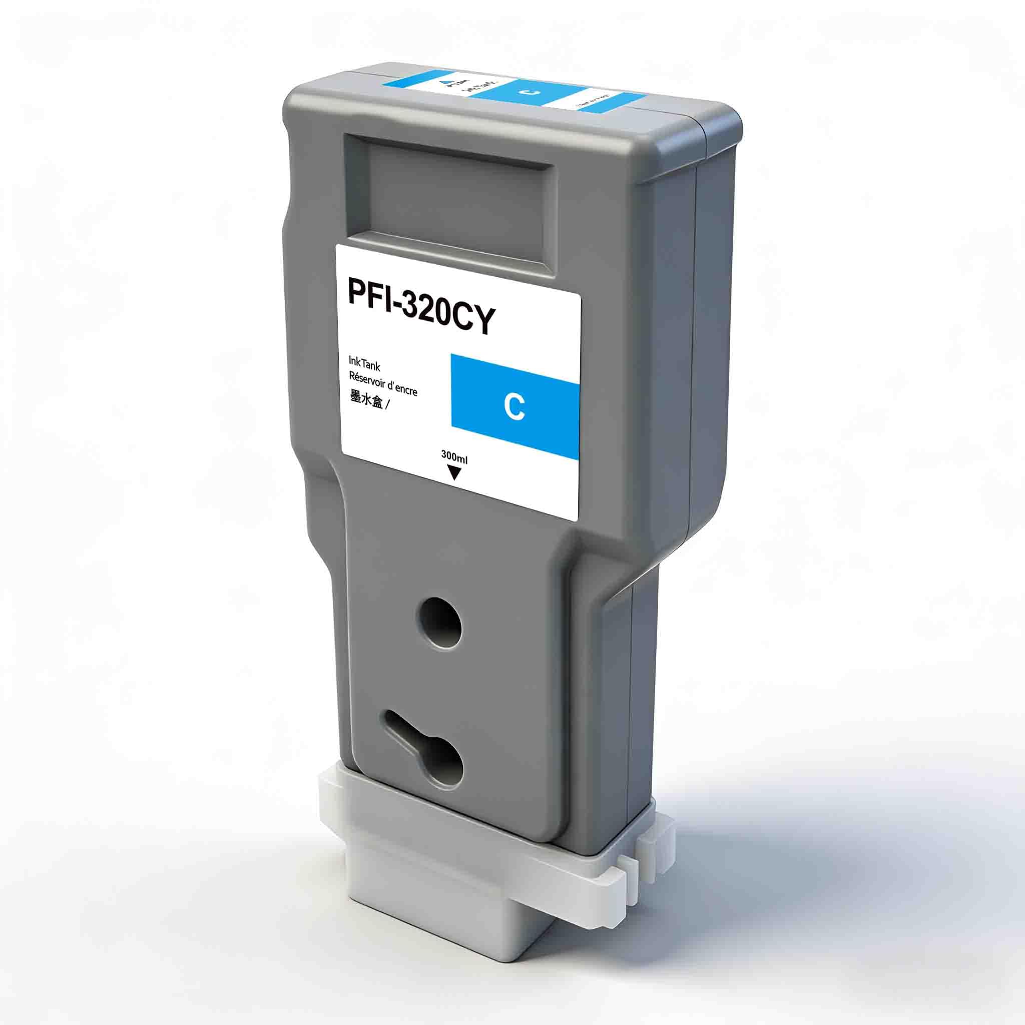 PFI-320C PFI320 - Cartuccia d'inchiostro ciano 300 ml, compatibile con stampanti Canon ImagePrograf TM-200 TM-205 TM-300 TM-305