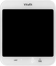 Vitafit Digital Kitchen Scale, 15 kg, Multifunction Food Scale, Measures in Grams and Ounces, Accurate 1g Graduation, Batteries Included, White