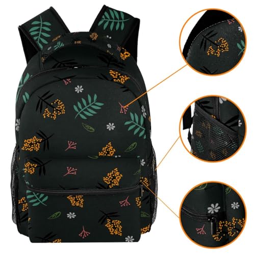Sac à dos d'école fleurs multicolore idéal pour le collège et les sorties - 3