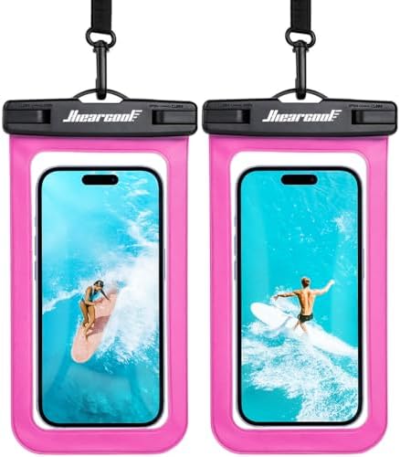 Hiearcool Waterproof Phone Pouch,Waterproof Phone Case for iPhone 17 16 15 14 13 Pro Max Plus up to 8.3