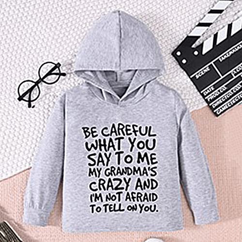 5 T Camisas Meninas Meninas Primavera Letra Estampado Manga Longa Gola Com Capuz Capuz Roupas Top Su