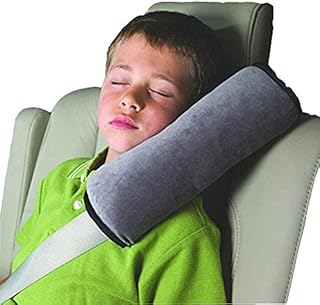 Da.Wa Auto Almohada del cinturón de Seguridad del Coche Proteja Hombro Almohada cojín Amortiguador del vehículo Ajuste del cinturón de Seguridad para los niños de los niños(Gris)