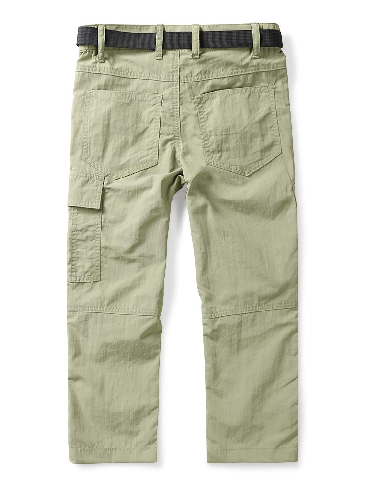 Aeslech Pantaloni cargo da ragazzo ad asciugatura rapida con elastico in vita casual all'aperto escursionismo pesca scout