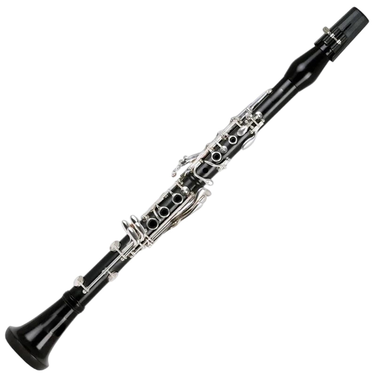 Clarinete De Ébano BB Tono 18 Teclas Plateado Cobre Instrumento Musical Madera Maciza