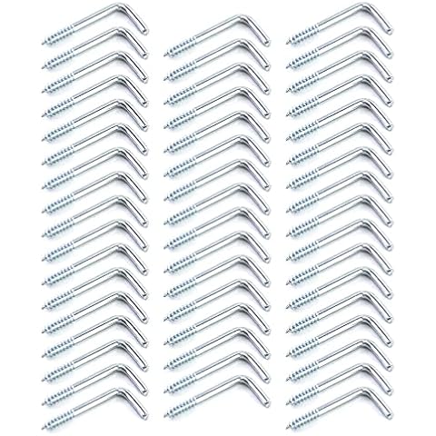 QWORK® Gonds à vis acier zingué Cover