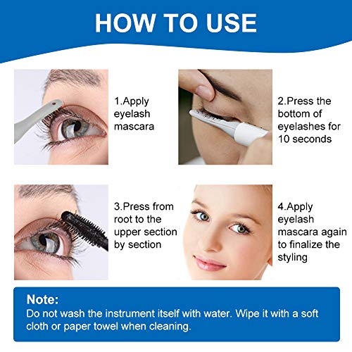 Heated Eyelash Curler,Mini Eyelash Curler, Eyelash Curler, Hot Eyelash Curler, Electric Eyelash Curler,Fast Heating Up Long Lasting Safe White Eyelash Curler