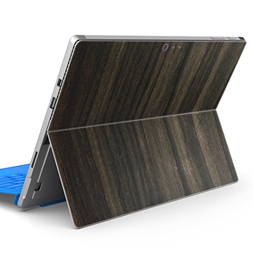 Surface Pro 4 専用スキンシール Microsoft サーフェス サーフィス ノートブック ノートパソコン プレミアム 木目 ナチュラル ウッド 木材 木 ウォルナット・光沢 カバー ケース フィルム ステッカー アクセサリー 保護 surfa