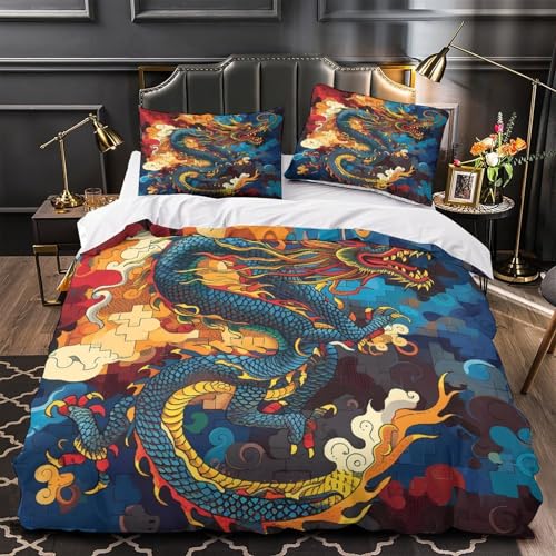 Housse de couette chinchilla 3D parure lit double microfibre douce - 2