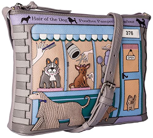 Sac à bandoulière en cuir gris idéal pour vos sorties urbaines chic