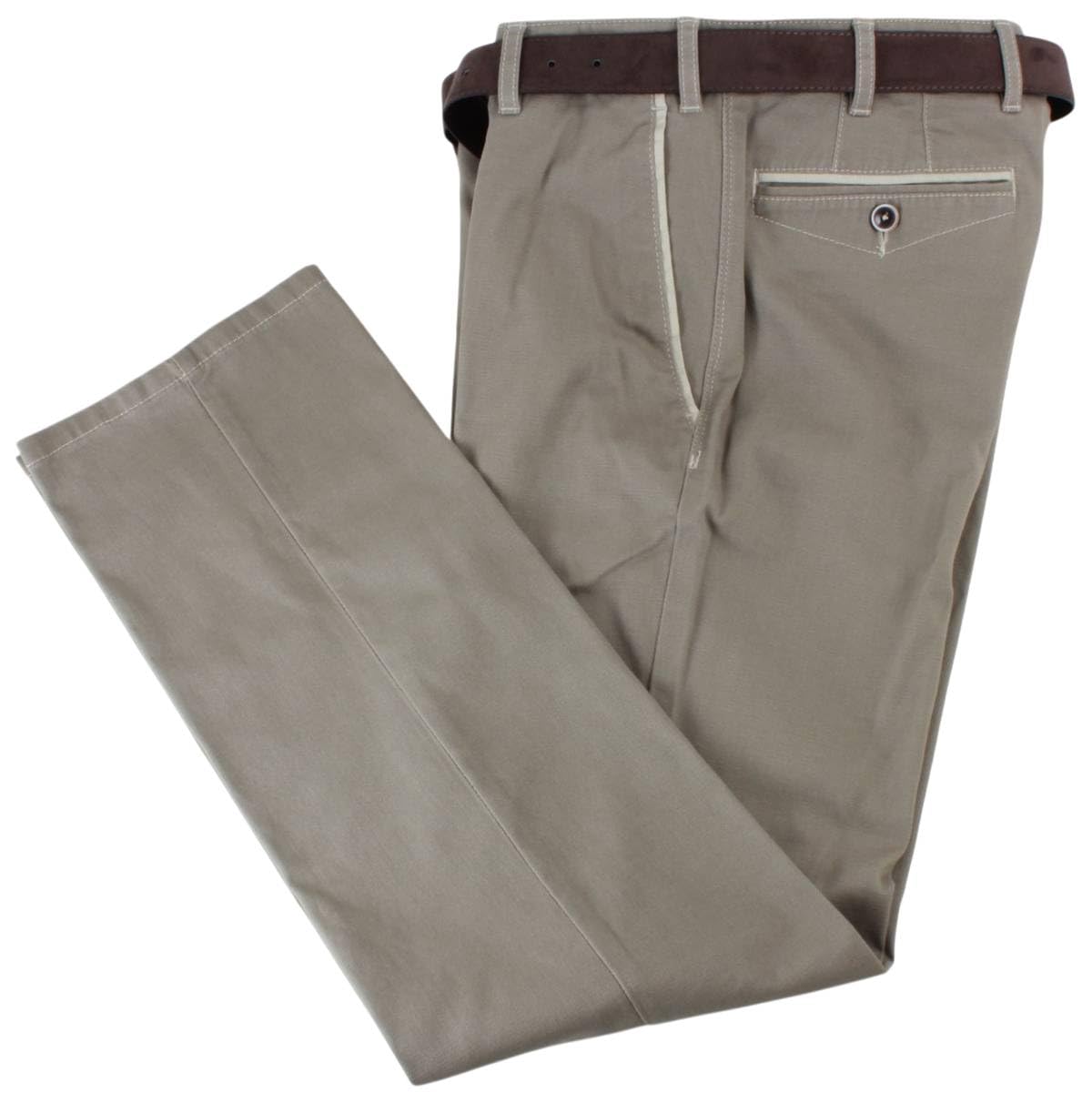 Bruhl Mens Venice B Turn DO Micro Peach Mover High Stretch Chinos - Dark Beige - W38 L30