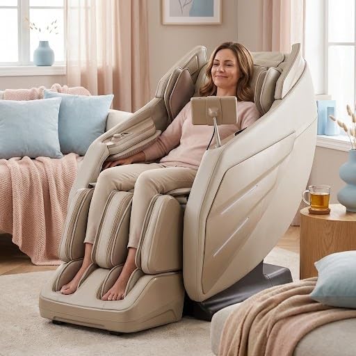OS-3D Champ II | Taupe | Full Body Massage Chair | 3D SL-Track Full Body Massage Chair | Zero Gravity | Lumbar Heating | Touchscreen Controller | Auto Body Scan | Bluetooth Speaker