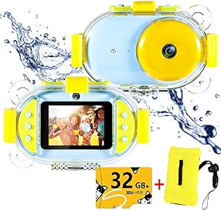 Kids Underwater Camera,ROTEK Dual 8MP 1080P Super HD Waterproof Digtial Camera with 2.4inch