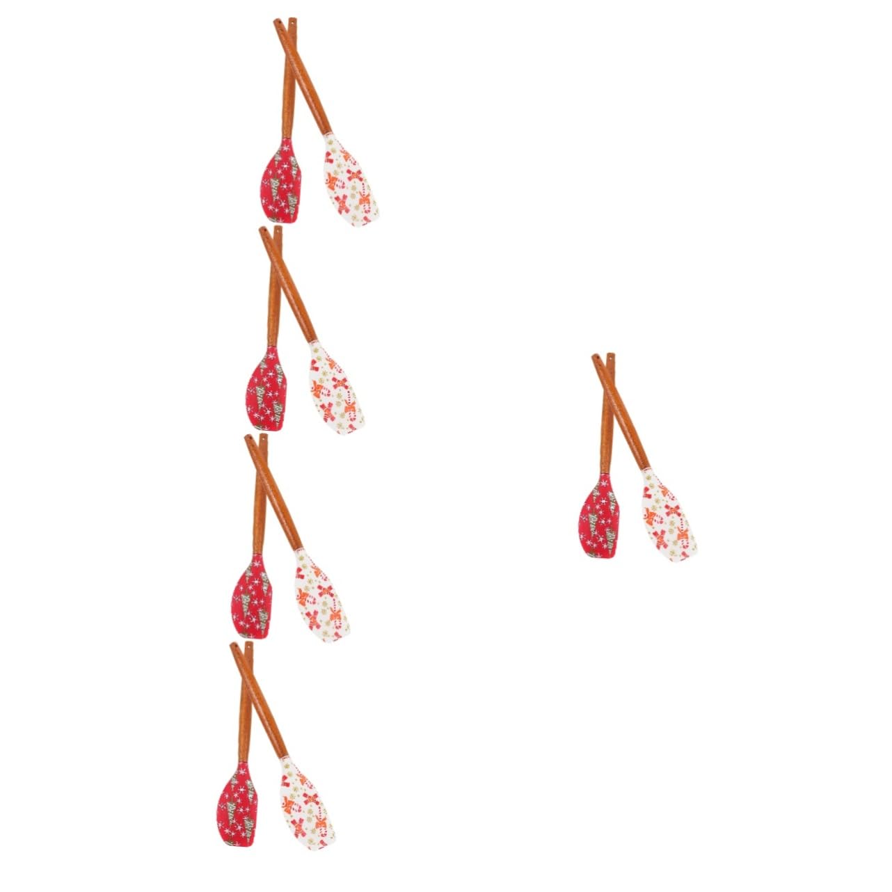 Cabilock 5 Sätze Weihnachtlicher Silikonspatel Zum Gären Von Fondant Tortenausstecher Wender Backzubehör Plätzchenbäcker Kuchendekorationsset Pfannkuchenmacher Flipper 2 Stück * 5