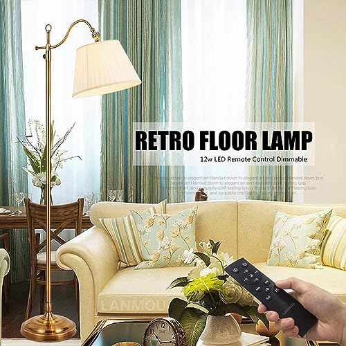Lámpara de pie regulable LANMOU: estilo retro de 12W con control remoto para salón 7