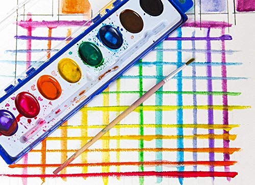 Color Swell Bulk 18 Packs Of Watercolor Paint With Wood Brushes 8 Washable Colors For Kids, Families, Classrooms, Parties, All Ages #TOP2