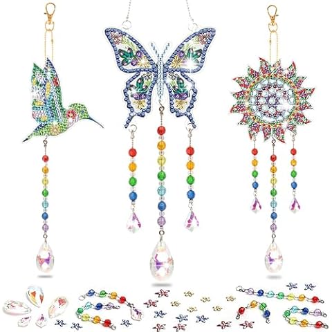 QEEYON 5D Diamond Painting Wind Chime Kit Cover