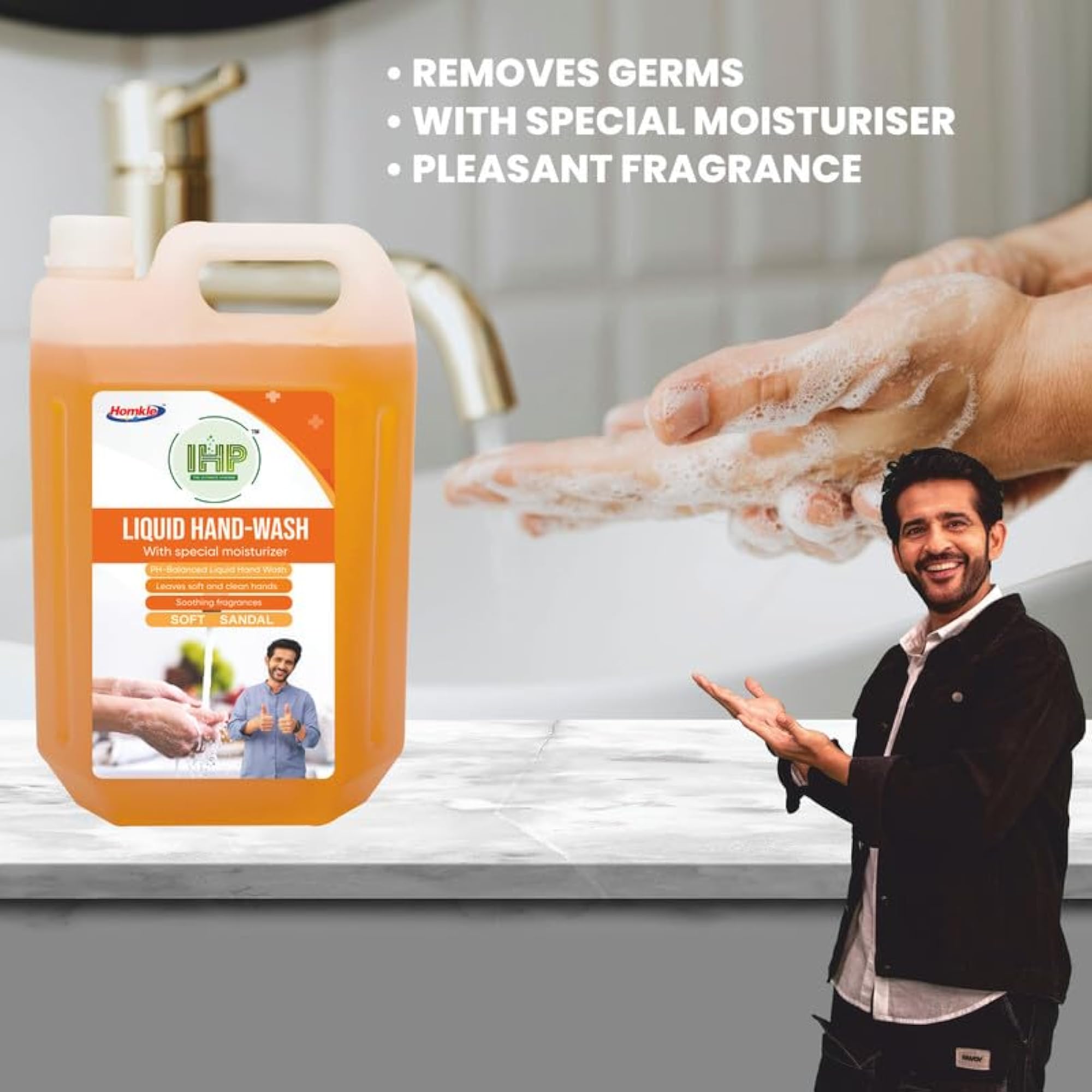 Sandal Hand Wash, Thick & Effective Germ Protection