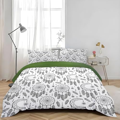 Housse de couette confortable avec fermeture éclair cachée pour lit 2p - 5