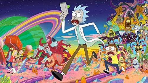 Rick and Morty Carton Poster Print Size 24x18 Decoration semi Gloss Paper