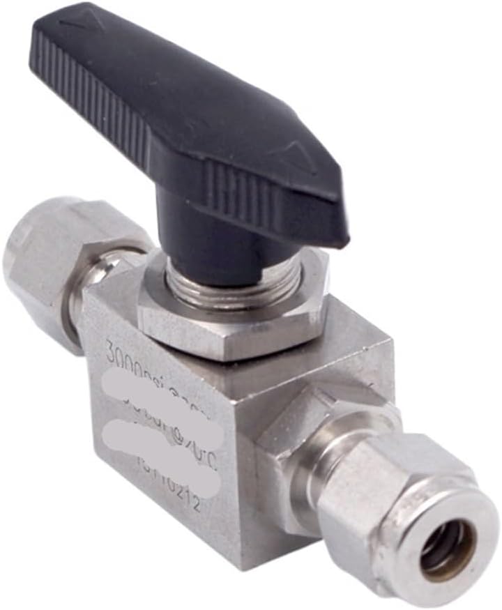 1PCS 8mm 3/8" straight pipe stainless steel 316 3000psi gas two-way ball valve(3/8")