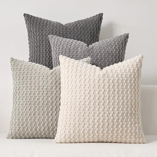 Kevin Textile Throw Pillow Covers Pack of 4 Super Soft