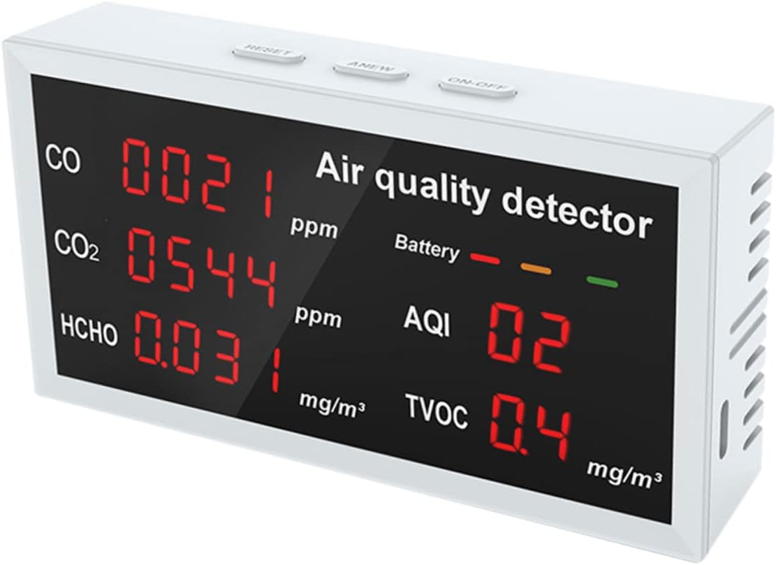 Detector for Home Air Detector Home Tools Outdoor Tools Air Quality Tester Indoor Air Tester Co2 Detector Tester Air Quality Monitor Electronic Component Portable Meter