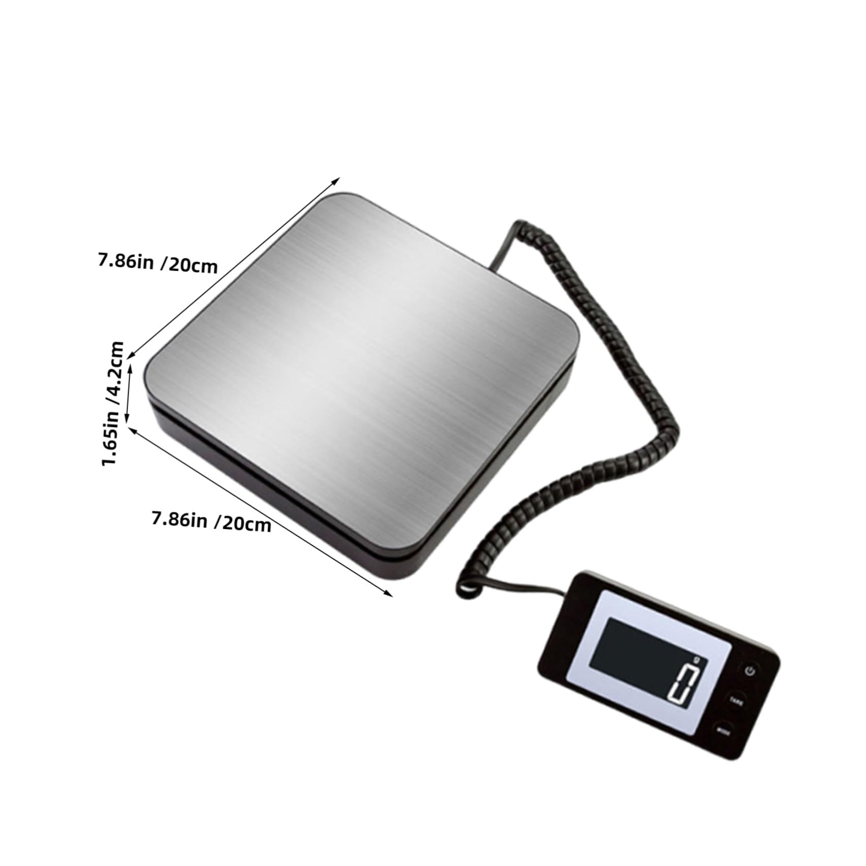 Adorainbow Tragbare Einheitenfunktion 50kg Lcd Elektronische Paketwaage mit Display und Edelstahlgehäuse mit Mehrfach Haltefunktion für Posteinrichtungen und Paketvorbereitung