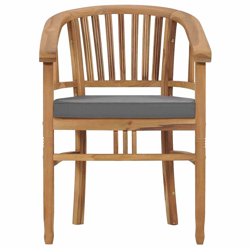 2 Chaises De Jardin En Teck Massif VidaXL - Confortables Et Résistantes Aux Intempéries - 50x59x90 Cm